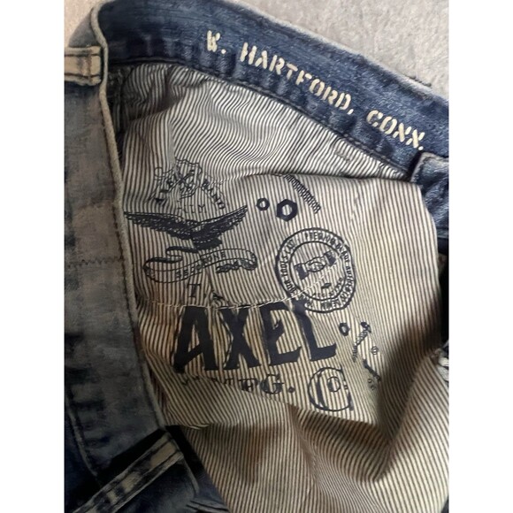 TK Axel Dutton Mens 30X32 Denim Jeans Taper Fit Light Wash Button Fly - Picture 10 of 16